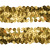 Тесьма с пайетками D16, шир. 30 мм/уп. 25+/-1 м, цвет золото - купить в Новокуйбышевске. Цена: 1 087.39 руб.