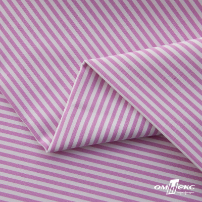 Ткань сорочечная Полоска Кенди, 115 г/м2, 58% пэ,42% хл, шир.150 см, цв.1-розовый, (арт.110) - купить в Новокуйбышевске. Цена 306.69 руб.