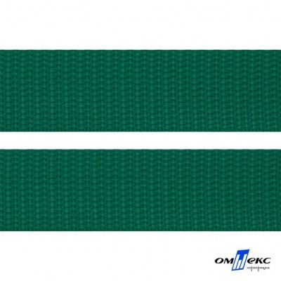 Зелёный- цв.876 -Текстильная лента-стропа 550 гр/м2 ,100% пэ шир.20 мм (боб.50+/-1 м) - купить в Новокуйбышевске. Цена: 318.85 руб.