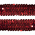 Тесьма с пайетками 3, шир. 30 мм/уп. 25+/-1 м, цвет красный - купить в Новокуйбышевске. Цена: 1 087.39 руб.