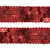 Тесьма с пайетками 3, шир. 20 мм/уп. 25+/-1 м, цвет красный - купить в Новокуйбышевске. Цена: 778.19 руб.