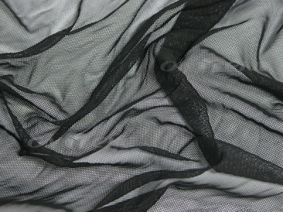 Сетка стрейч (7,81м/кг), 80 гр/м2, шир.160 см, цвет чёрный - купить в Новокуйбышевске. Цена 1 930.78 руб.