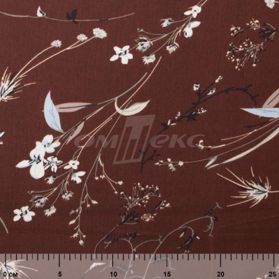 Плательная ткань "Фламенко" 2.2, 80 гр/м2, шир.150 см, принт растительный - купить в Новокуйбышевске. Цена 239.03 руб.