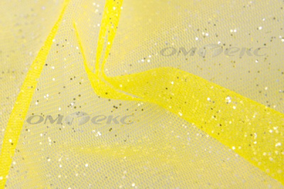Сетка Глиттер, 40 гр/м2, шир.160см, цвет жёлтый - купить в Новокуйбышевске. Цена 163.01 руб.
