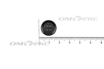 51400/15 мм (4 пр) черные пуговицы - купить в Новокуйбышевске. Цена: 0.67 руб.