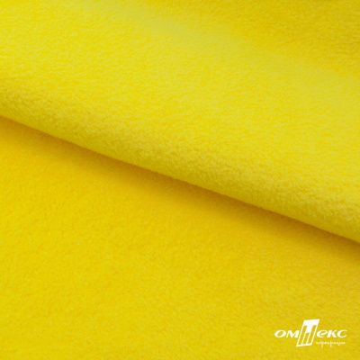 Флис DTY 14-0760, 240 г/м2, шир. 150 см, цвет яркий желтый - купить в Новокуйбышевске. Цена 640.46 руб.