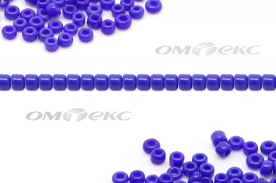 Бисер (ОS) 11/0 ( упак.100 гр) цв.48 - синий - купить в Новокуйбышевске. Цена: 48 руб.