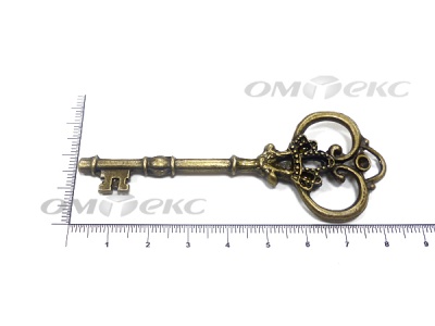 Декоративный элемент для творчества из металла "Ключ"8,5 см  - купить в Новокуйбышевске. Цена: 26.93 руб.