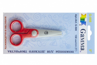 Ножницы G-508 детские 130 мм - купить в Новокуйбышевске. Цена: 118.32 руб.