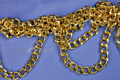 Цепь металл декоративная №11 (17*13) золото (10+/-1 м)  - купить в Новокуйбышевске. Цена: 1 341.87 руб.