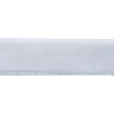 Лента бархатная нейлон, шир.12 мм, (упак. 45,7м), цв.01-белый - купить в Новокуйбышевске. Цена: 462.28 руб.