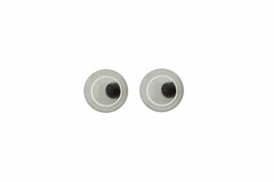Глазки для игрушек, круглые, с бегающими зрачками, 3 мм/упак.100+/-5 шт, цв. -черно-белые - купить в Новокуйбышевске. Цена: 25.40 руб.