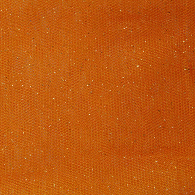 Сетка Глиттер, 24 г/м2, шир.145 см., оранжевый - купить в Новокуйбышевске. Цена 117.24 руб.