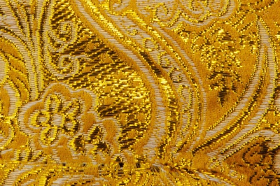 Ткань костюмная жаккард №12, 140 гр/м2, шир.150см, цвет жёлтый - купить в Новокуйбышевске. Цена 383.29 руб.