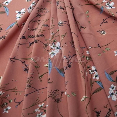 Плательная ткань "Фламенко" 2.1, 80 гр/м2, шир.150 см, принт растительный - купить в Новокуйбышевске. Цена 311.05 руб.
