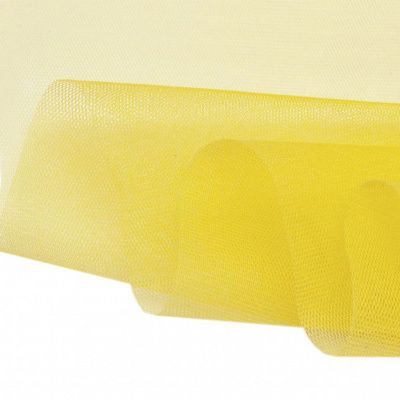 Фатин жесткий 16-68, 22 гр/м2, шир.180см, цвет жёлтый - купить в Новокуйбышевске. Цена 89.29 руб.