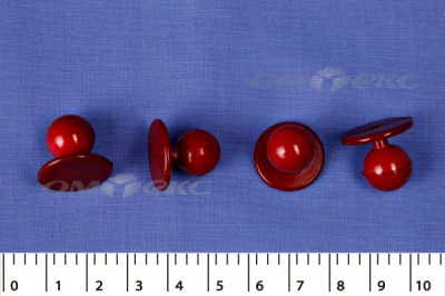 Пуговица поварская "Пукля", 10 мм, цвет красный - купить в Новокуйбышевске. Цена: 2.28 руб.