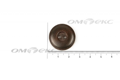 Пуговица деревянная круглая №54 (25мм) - купить в Новокуйбышевске. Цена: 4.12 руб.