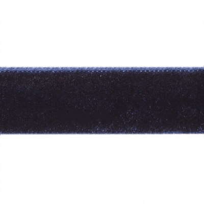 Лента бархатная нейлон, шир.12 мм, (упак. 45,7м), цв.180-т.синий - купить в Новокуйбышевске. Цена: 411.60 руб.