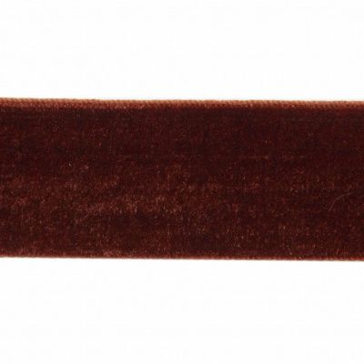 Лента бархатная нейлон, шир.25 мм, (упак. 45,7м), цв.120-шоколад - купить в Новокуйбышевске. Цена: 981.09 руб.