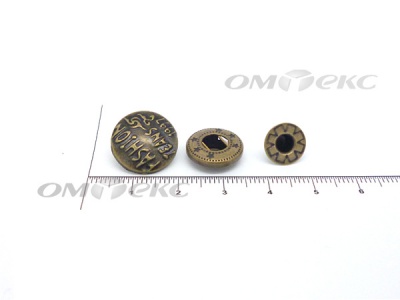 Кнопки металл 15 мм альфа антик с рис.№3  - купить в Новокуйбышевске. Цена: 2.90 руб.