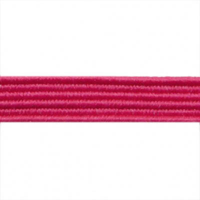 Резиновые нити с текстильным покрытием, шир. 6 мм ( упак.30 м/уп), цв.- 84-фуксия - купить в Новокуйбышевске. Цена: 155.22 руб.