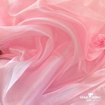 Ткань органза, 100% полиэстр, 28г/м2, шир. 150 см, цв. #47 розовая пудра - купить в Новокуйбышевске. Цена 86.24 руб.