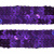 Тесьма с пайетками 12, шир. 20 мм/уп. 25+/-1 м, цвет фиолет - купить в Новокуйбышевске. Цена: 778.19 руб.