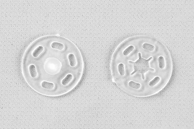 Кнопки пришивные пластиковые 15 мм, блистер 24шт, цв.-прозрачные - купить в Новокуйбышевске. Цена: 68.79 руб.