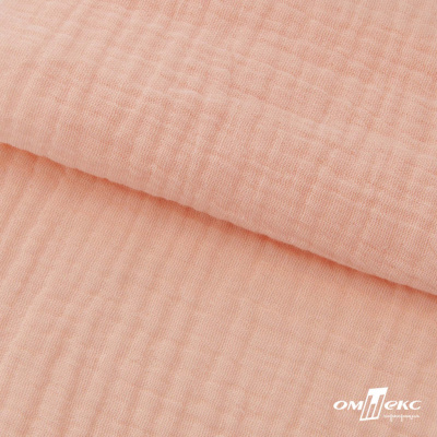 Ткань Муслин, 100% хлопок, 125 гр/м2, шир. 140 см #201 цв.(18)-розовый персик - купить в Новокуйбышевске. Цена 464.97 руб.