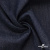 Ткань костюмная "Джинс" с начесом, 320 г/м2, 80% хлопок 20%полиэстер, шир. 160 см, т.синий - купить в Новокуйбышевске. Цена 492.24 руб.