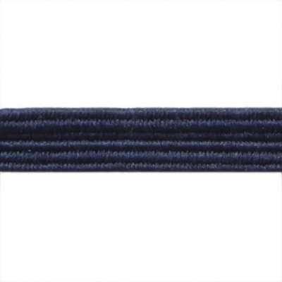 Резиновые нити с текстильным покрытием, шир. 6 мм ( упак.30 м/уп), цв.- 117-т.синий - купить в Новокуйбышевске. Цена: 152.05 руб.