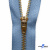 Молнии джинсовые металл т-5, 18 см латунь (YG), цв.-деним (231) - купить в Новокуйбышевске. Цена: 22.80 руб.