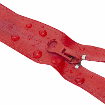 Молния водонепроницаемая PVC Т-7, 60 см, разъемная, цвет (820) красный - купить в Новокуйбышевске. Цена: 49.90 руб.