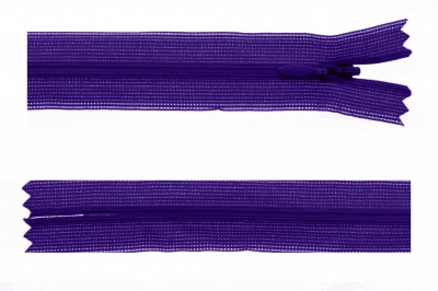 Молния потайная Т3 866, 20 см, капрон, цвет фиолетовый - купить в Новокуйбышевске. Цена: 5.27 руб.