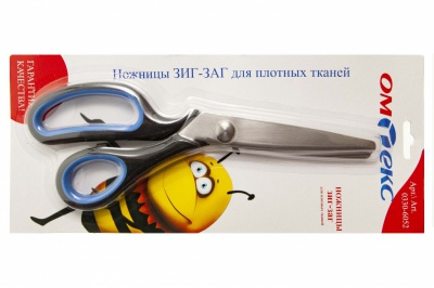Ножницы арт.0330-6052 "ЗИГ-ЗАГ" 5 мм, для плотных тканей , 9"/ 229 мм - купить в Новокуйбышевске. Цена: 733.08 руб.