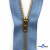 Молнии джинсовые металл т-4, 18 см латунь (YG), цв.-деним (231) - купить в Новокуйбышевске. Цена: 21.57 руб.