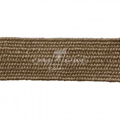 Тесьма отделочная полипропиленовая плетеная эластичная #2, шир. 40мм, цв.- соломенный - купить в Новокуйбышевске. Цена: 50.99 руб.