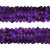 Тесьма с пайетками 12, шир. 30 мм/уп. 25+/-1 м, цвет фиолет - купить в Новокуйбышевске. Цена: 1 098.48 руб.