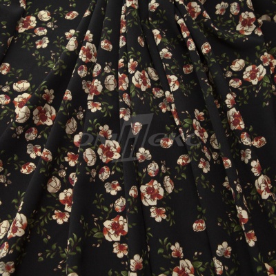 Плательная ткань "Фламенко" 3.1, 80 гр/м2, шир.150 см, принт растительный - купить в Новокуйбышевске. Цена 239.03 руб.