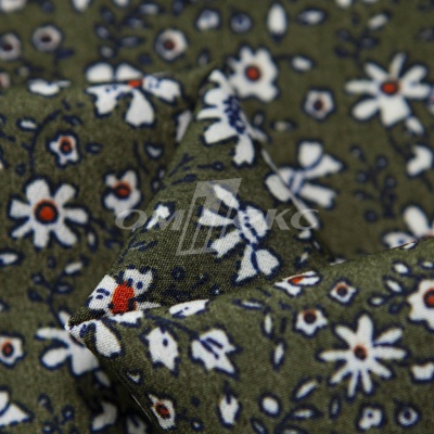 Плательная ткань "Фламенко" 11.2, 80 гр/м2, шир.150 см, принт растительный - купить в Новокуйбышевске. Цена 259.21 руб.