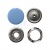 Кнопка рубашечная (закрытая) 9,5мм - эмаль, цв.182 - св.голубой - купить в Новокуйбышевске. Цена: 5.74 руб.