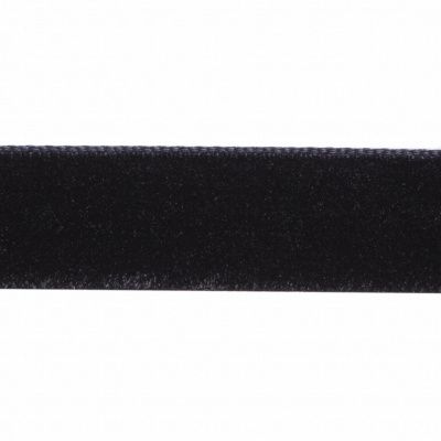 Лента бархатная нейлон, шир.12 мм, (упак. 45,7м), цв.03-черный - купить в Новокуйбышевске. Цена: 448.27 руб.