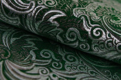 Ткань костюмная жаккард, 135 гр/м2, шир.150см, цвет зелёный№4 - купить в Новокуйбышевске. Цена 441.94 руб.