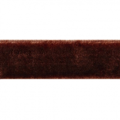 Лента бархатная нейлон, шир.12 мм, (упак. 45,7м), цв.120-шоколад - купить в Новокуйбышевске. Цена: 392 руб.