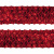 Тесьма с пайетками 3, шир. 35 мм/уп. 25+/-1 м, цвет красный - купить в Новокуйбышевске. Цена: 1 321.65 руб.